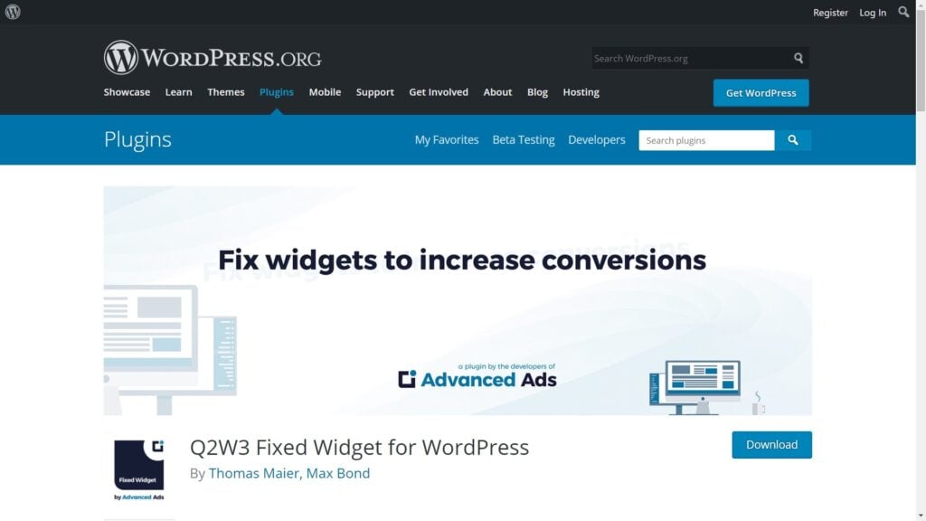 Fixed Widget