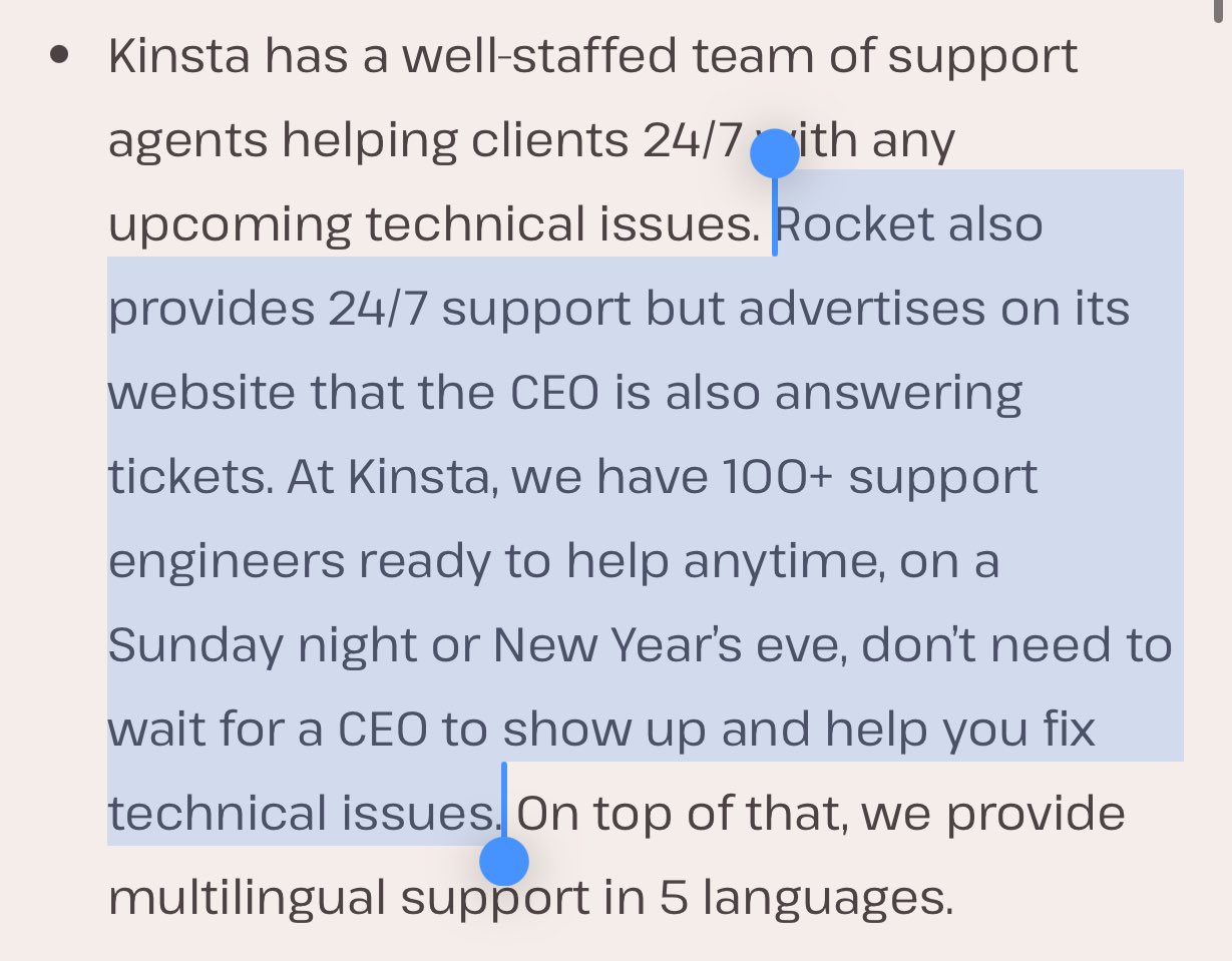 Rocket.net CEO Tweet
