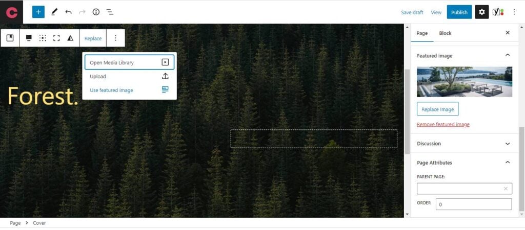 WordPress 6.1 - Gutenberg - Using Your Featured Image in the Cover Block