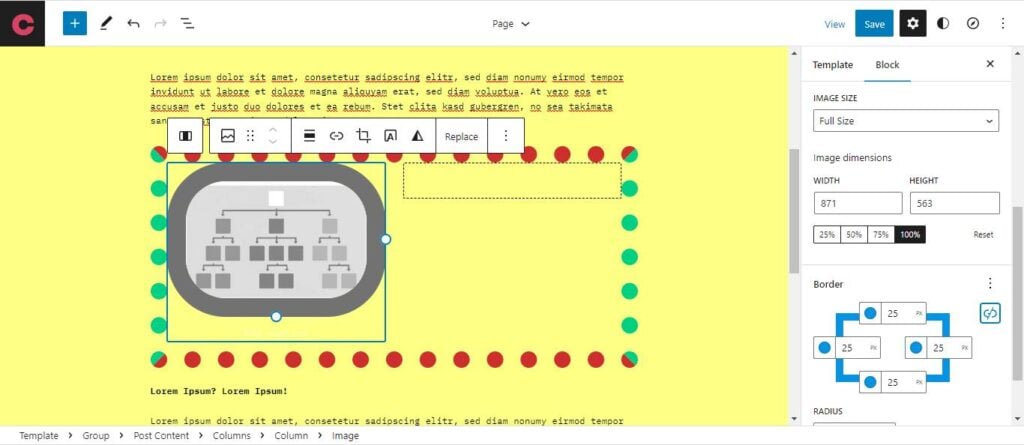 WordPress 6.1 Styling margin and padding size, design, and colors