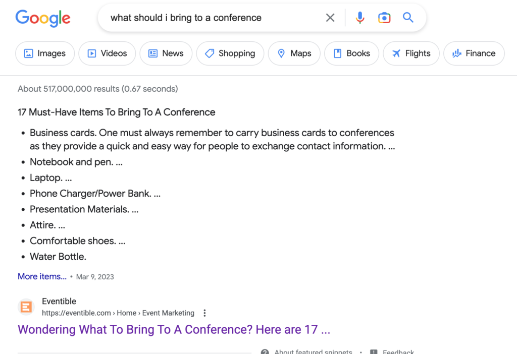 Using bullets and numbered lists are a great way to display your featured snippet 