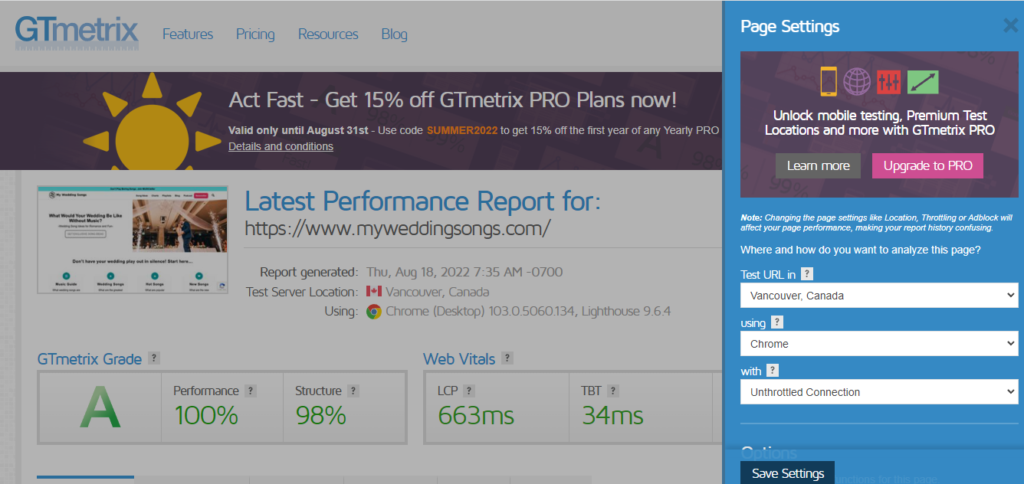 pagesettings - Is GTmetrix Accurate To Measure Core Web Vitals? Q/A Session - We Asked Them! - Is GTmetrix Accurate
