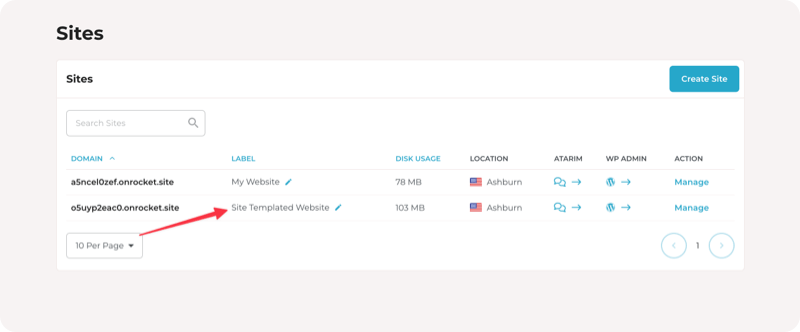Rocket.net Site Templates