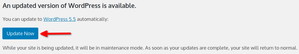 wordpress admin core updates annotated - Stay Safe and Keep Your WordPress Up To Date - WordPress Up To Date