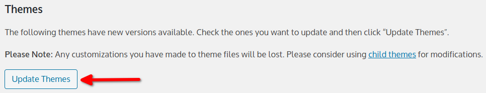 Keeping your WordPress themes up to date will help protect your website